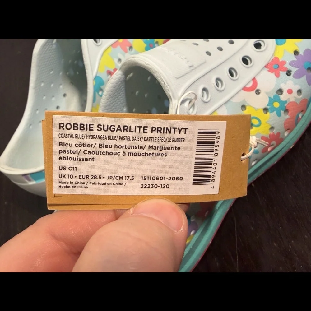 Native Robbie Sugarlite Print Shoes Multicolor Pastel Daisy Little Kids C11